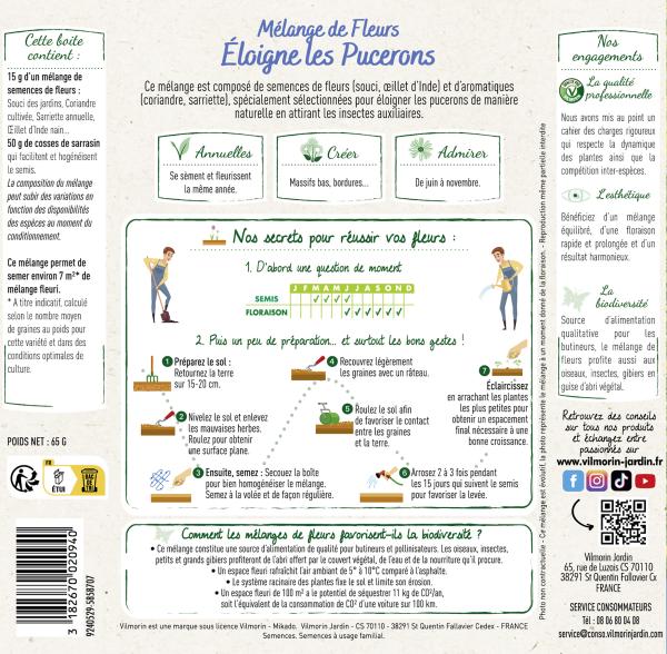 Mélanges de fleurs - Eloigne les Pucerons - 7 m² - Mélange de fleurs - MEDIA_PACKAGING_VERSO